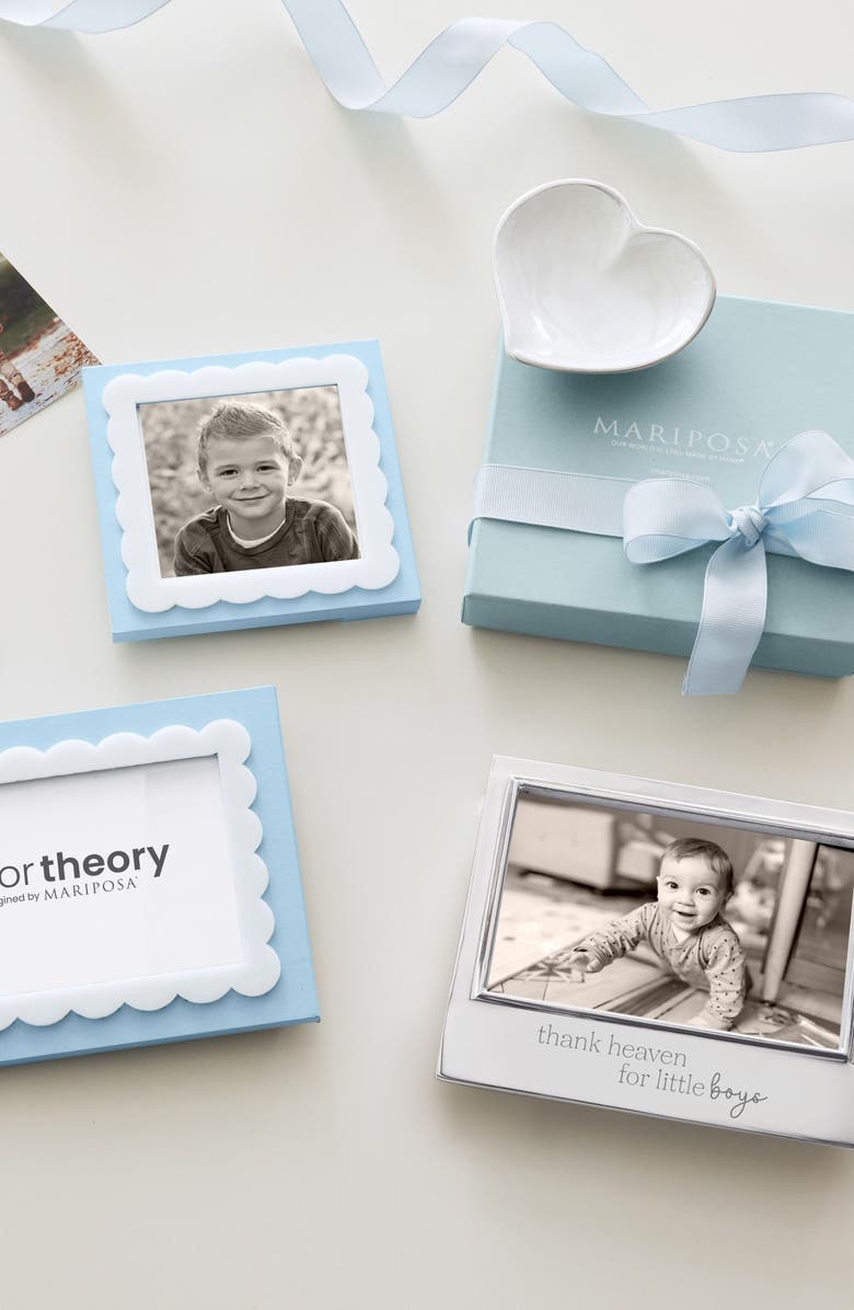 Mariposa Thank Heaven for Little Boys 4 x 6-Inch Picture Frame, Alternate, color, Silver