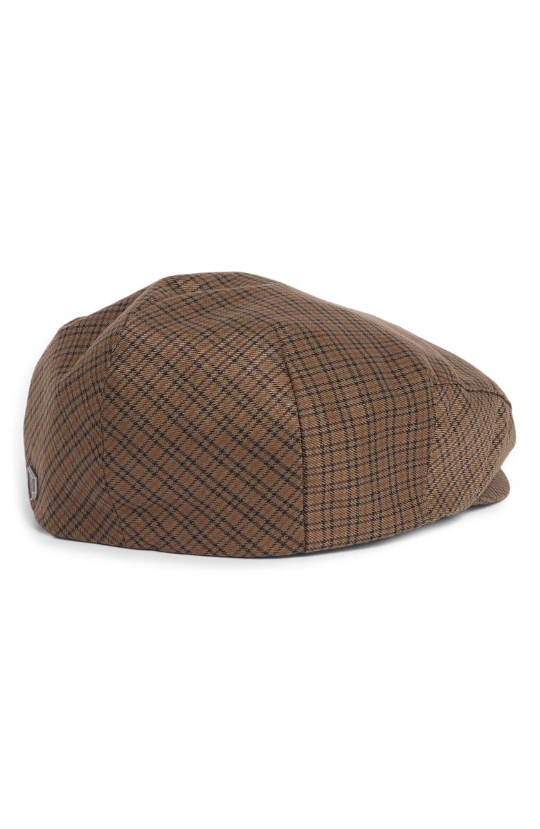 Brixton Hooligan Herringbone Driving Cap, Alternate, color, Grey/ Brown/ Gold