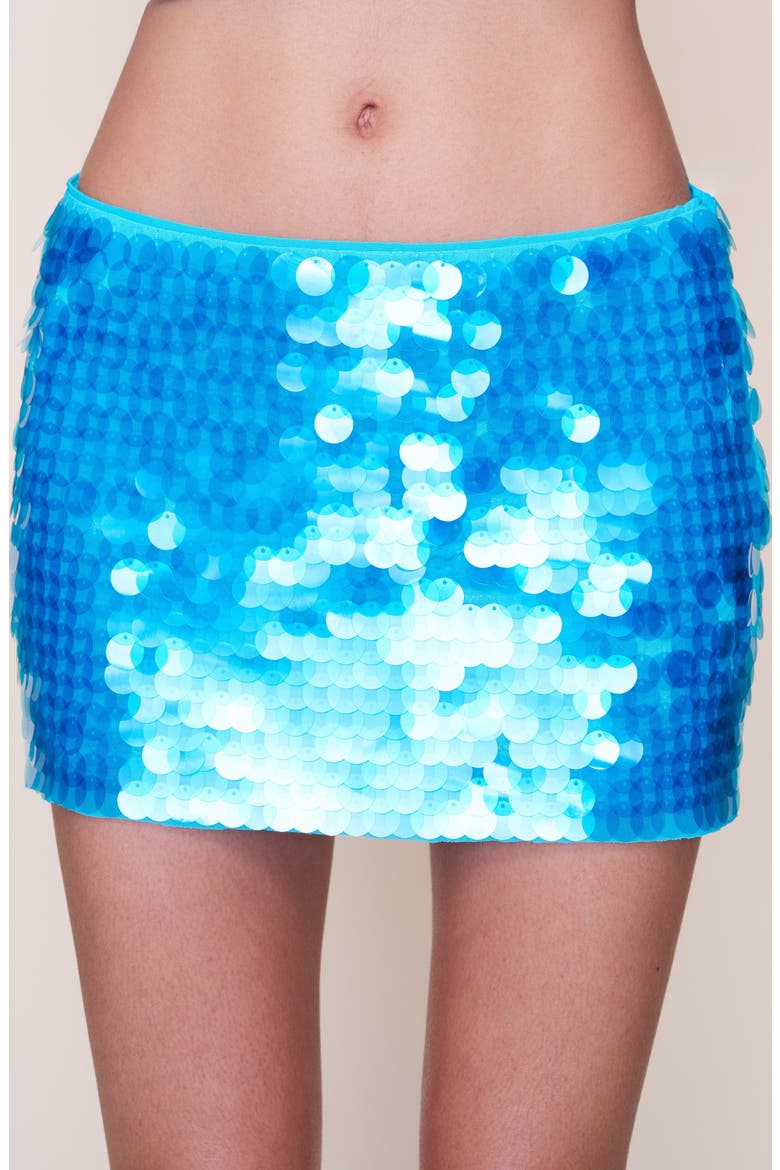 Paradise Micro Mini Skirt, Main, color, Sea Blue