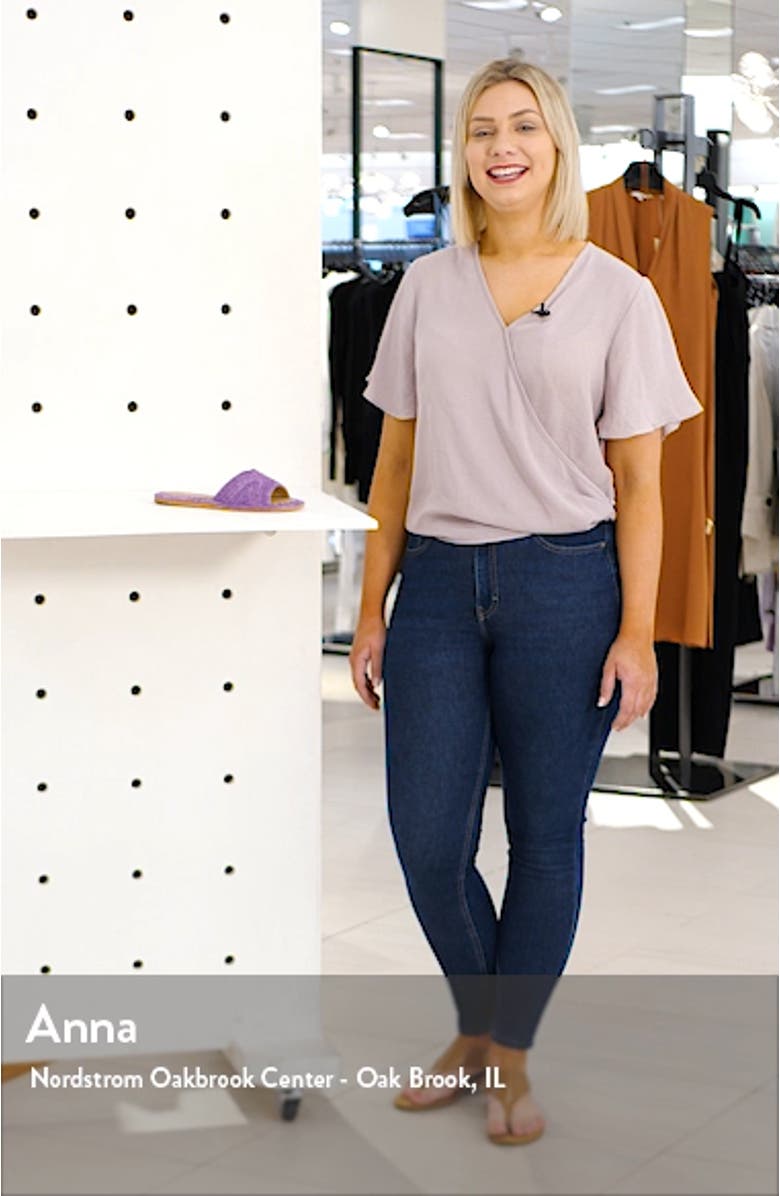 Dane Raffia Slide Sandal, sales video thumbnail