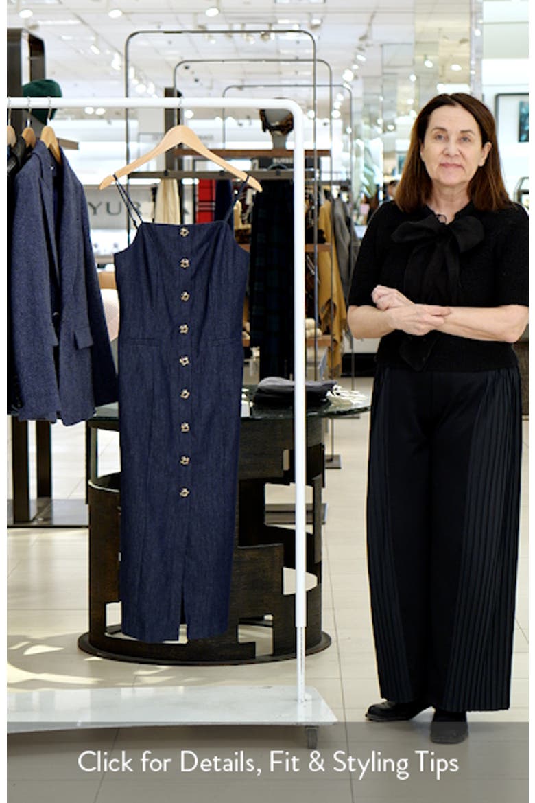 Front Button Denim Maxi Dress video