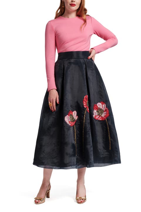 Shea Maxi Skirt Organza Flower Poly Organza