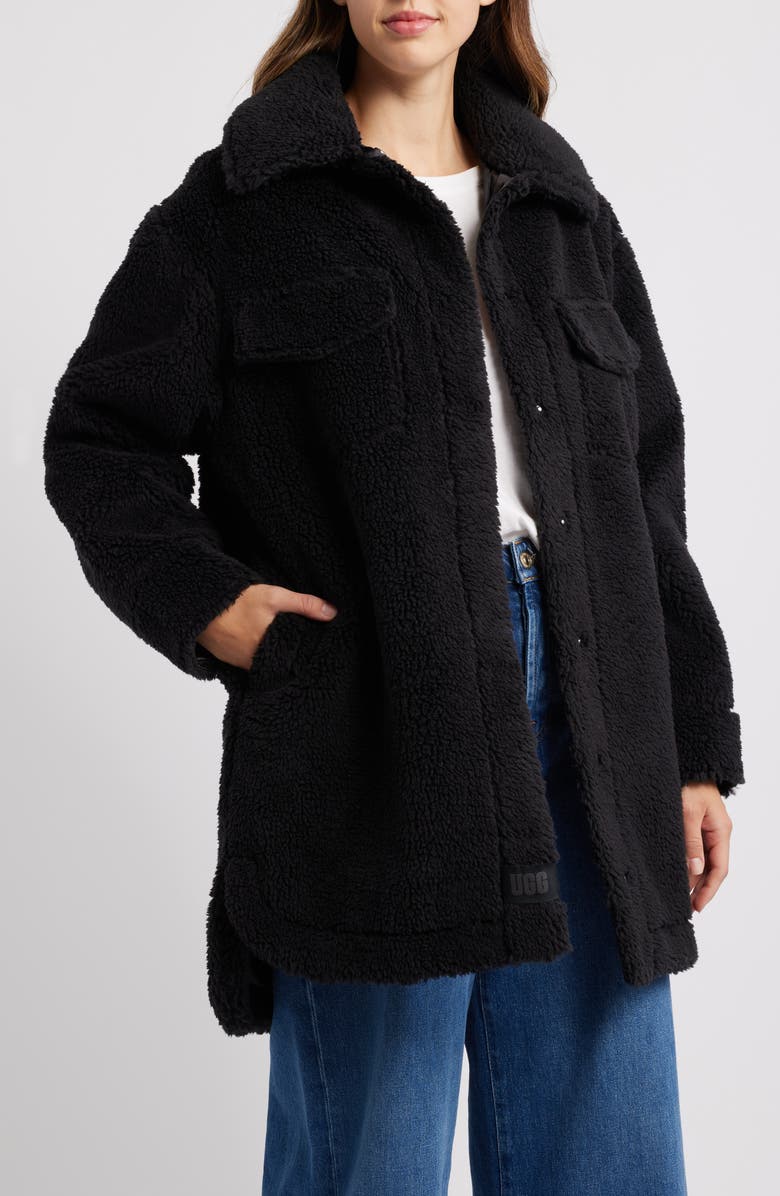 UGG<sup>®</sup> Frankie Recycled Polyester Fleece Shirt Jacket, Alternate, color, 