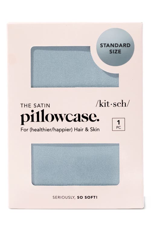 Kitsch Standard Satin Pillowcase In Haze Blue