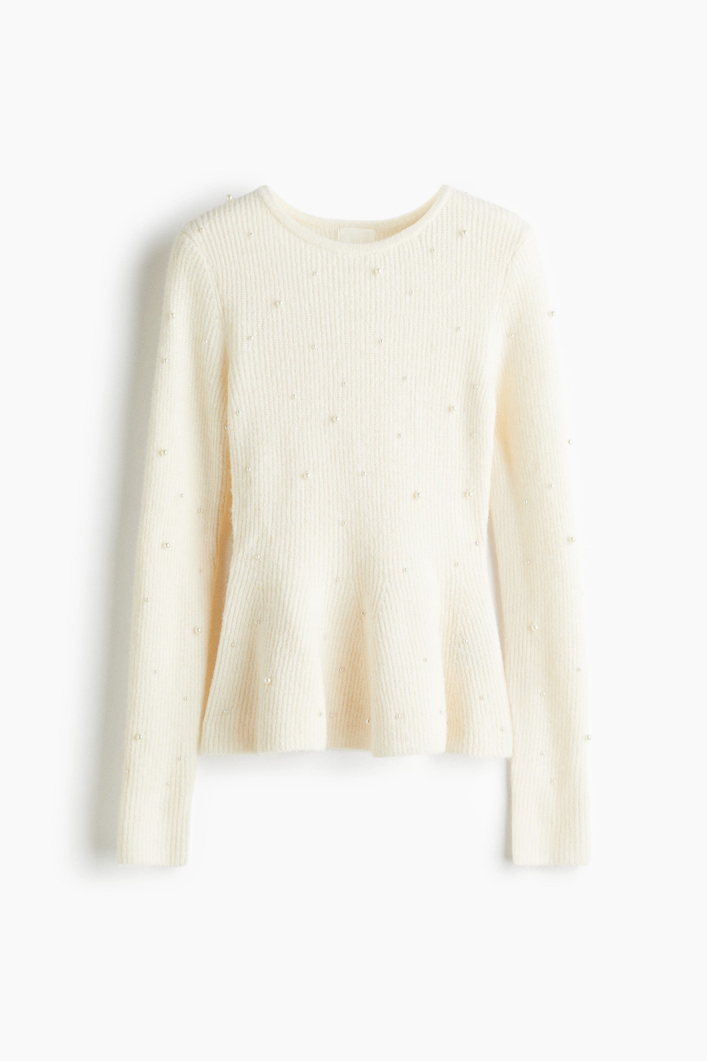 Bead-embellished Peplum Top - image 3