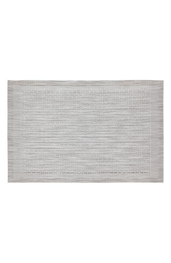 Dainty Home Set Of 6 Vinyl Placemats In Border Design Silver