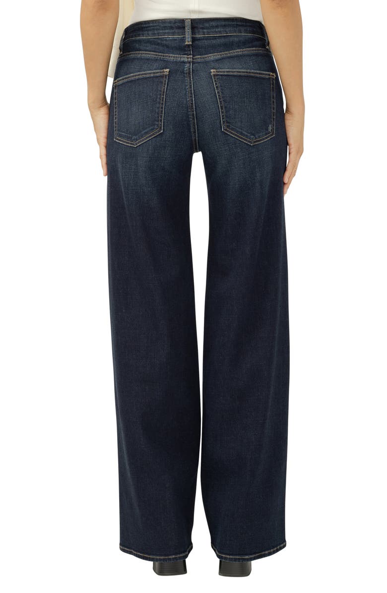 Silver Jeans Co. Suki Curvy Mid Rise Wide Leg Jeans, Alternate, color, Hollen