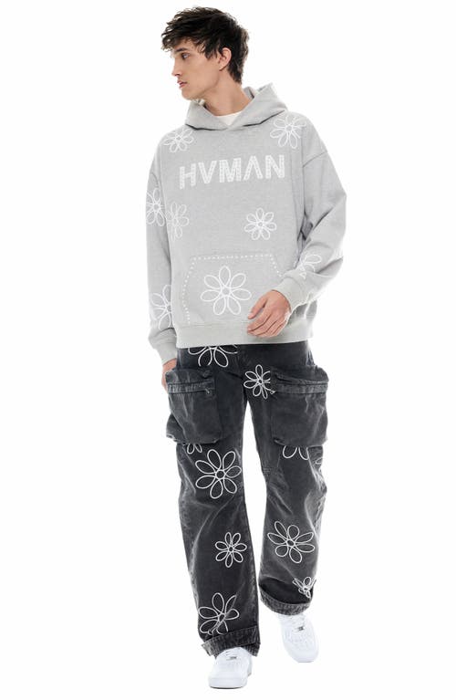 Cult Of Individuality Embellished Graphic Sweatshirt In Heather Gray