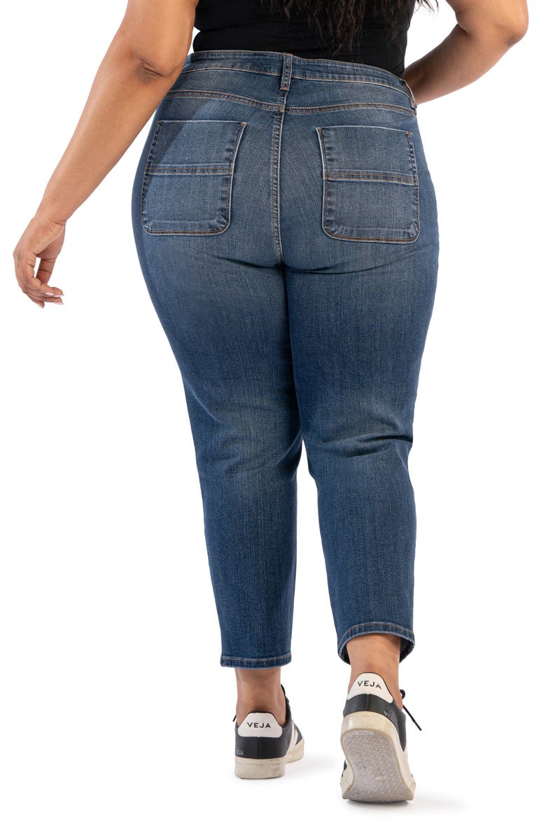 KUT from the Kloth Reese High Waist Ankle Slim Straight Leg Jeans, Alternate, color,