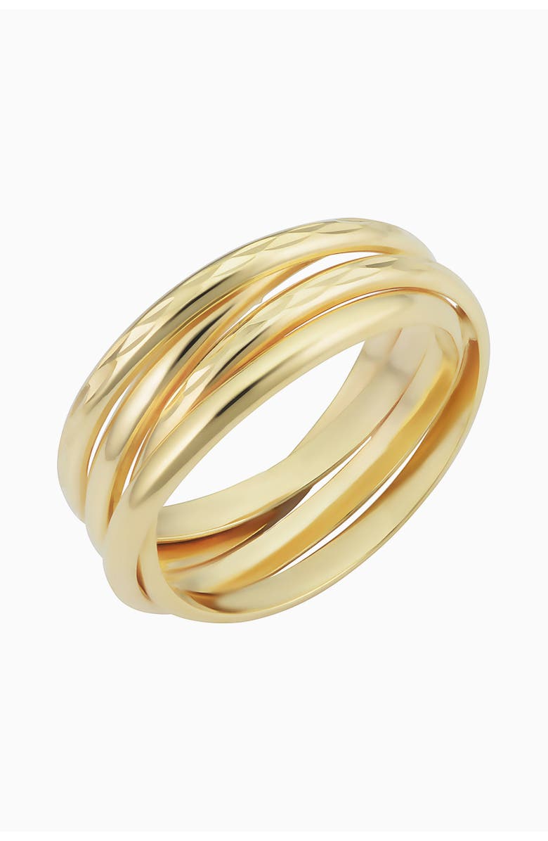 Oradina 14K Yellow Gold Echelon Ring, Main, color, Yellow Gold