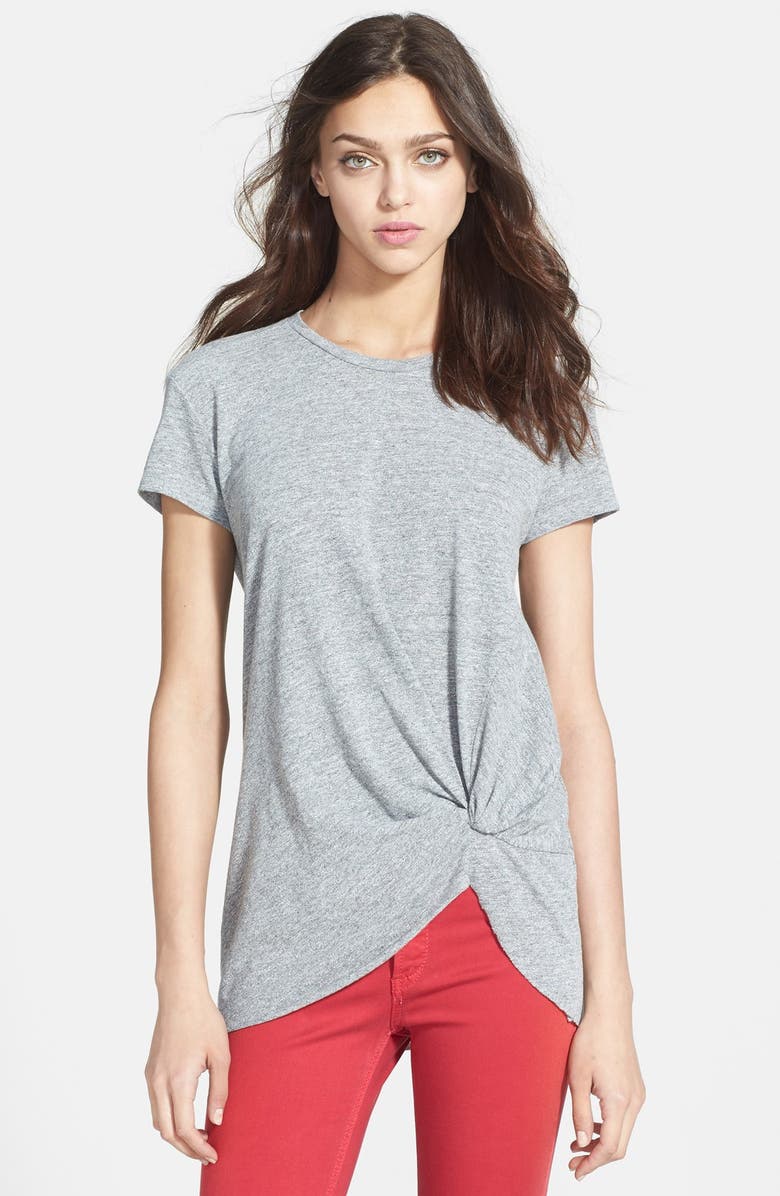 Stateside Knot Detail Heathered Tee, Main, color, 