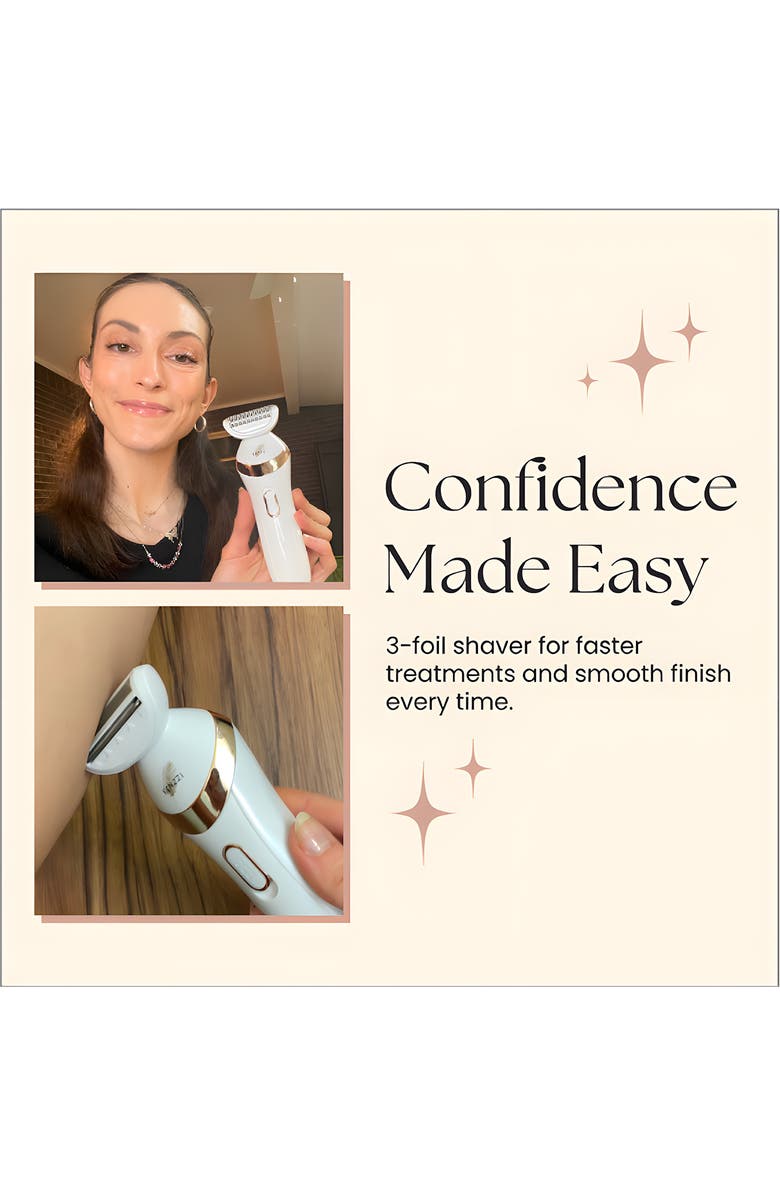 KENZZI 3 Blade Women's Cordless Wet & Dry Electric Body Shaver, Alternate, color,