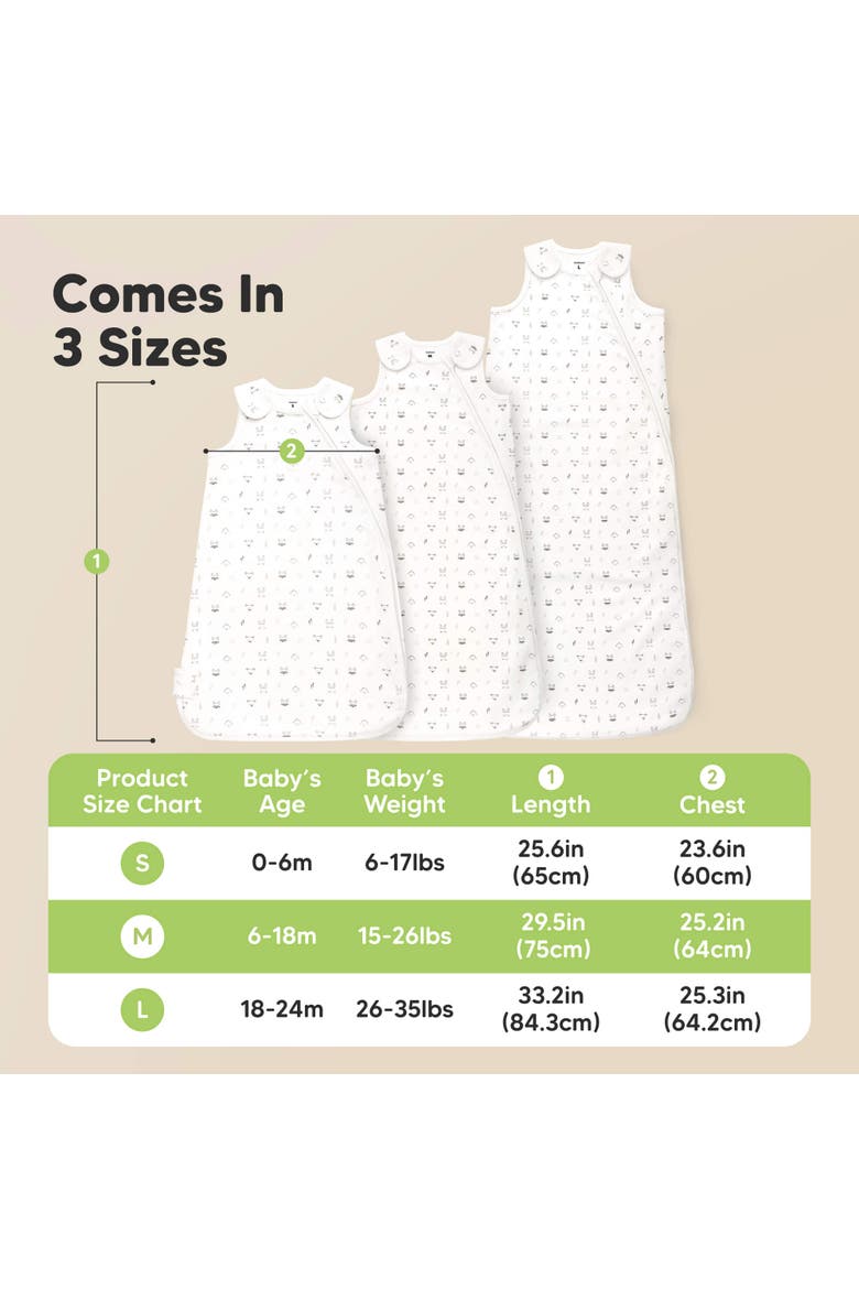 2-Pack Soothe Sleep Sacks 1.5 TOG, Alternate, color, Butterflies