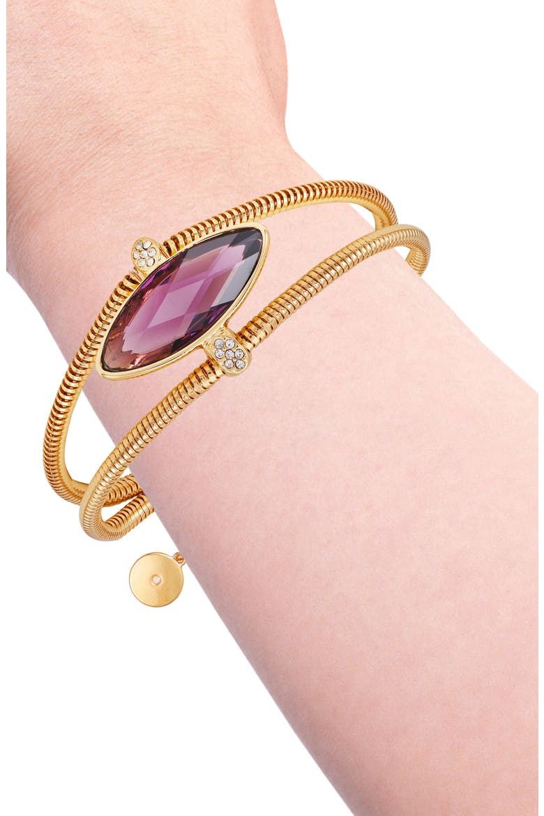 Crystal Snake Chain Bracelet, Alternate, color, GOLD TONE