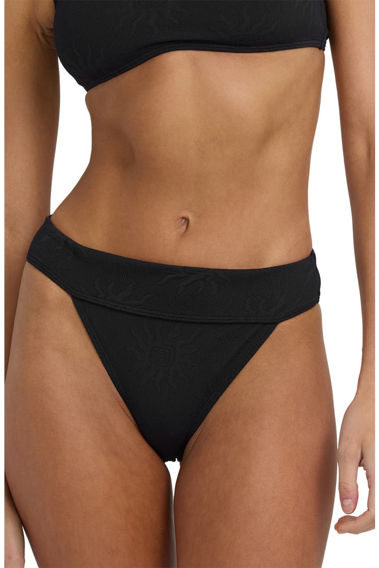 Laura Twisted Sun Aruba Bikini Bottoms, Alternate, color, BLACK PEBBLE