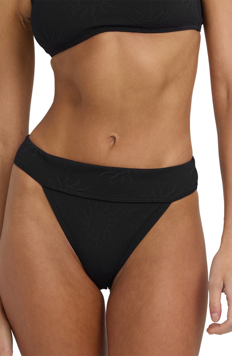 Billabong Laura Twisted Sun Aruba Bikini Bottoms, Alternate, color, Black Pebble