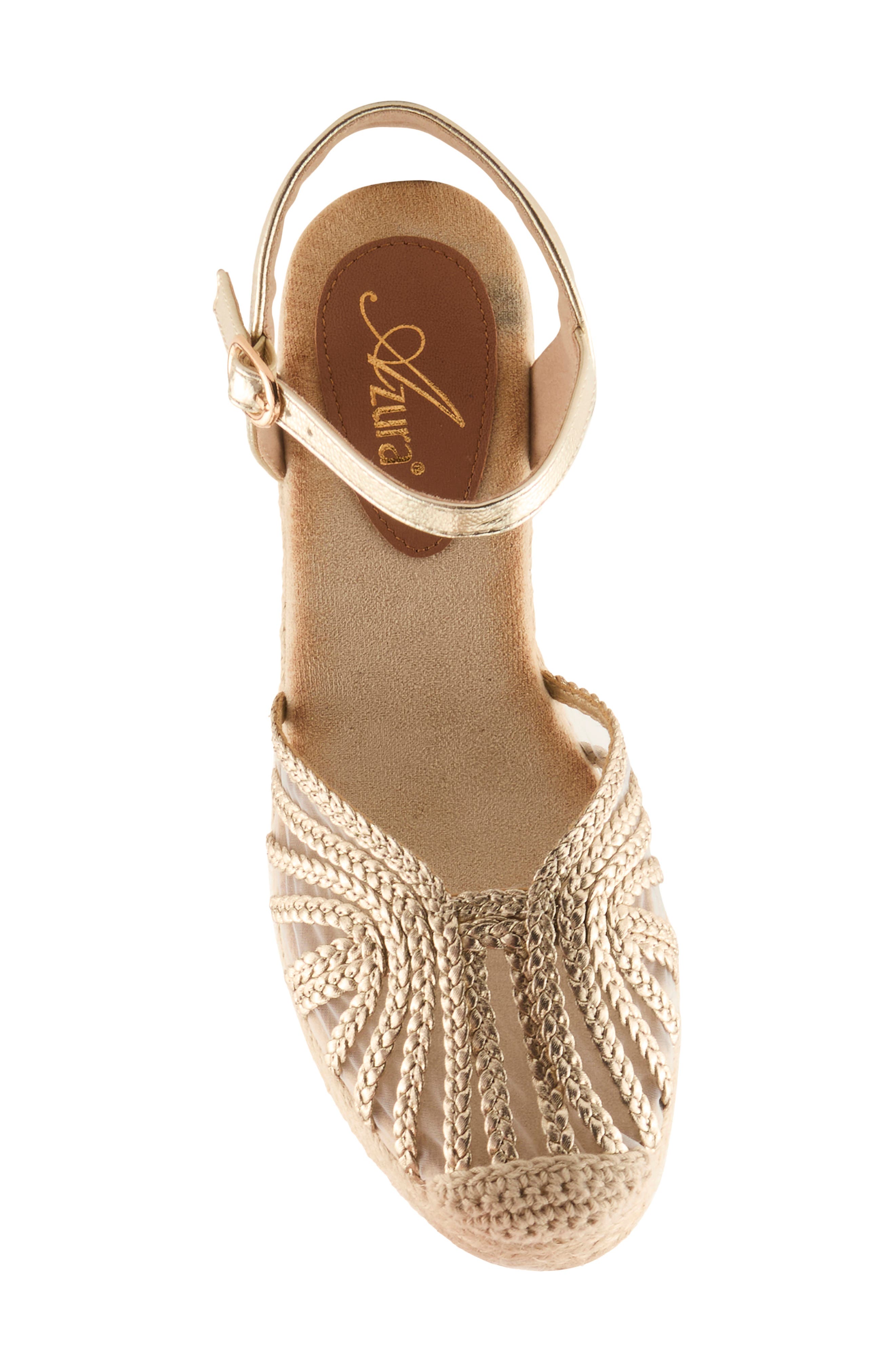 Espalli Espadrille Wedge, Alternate, color, GOLD