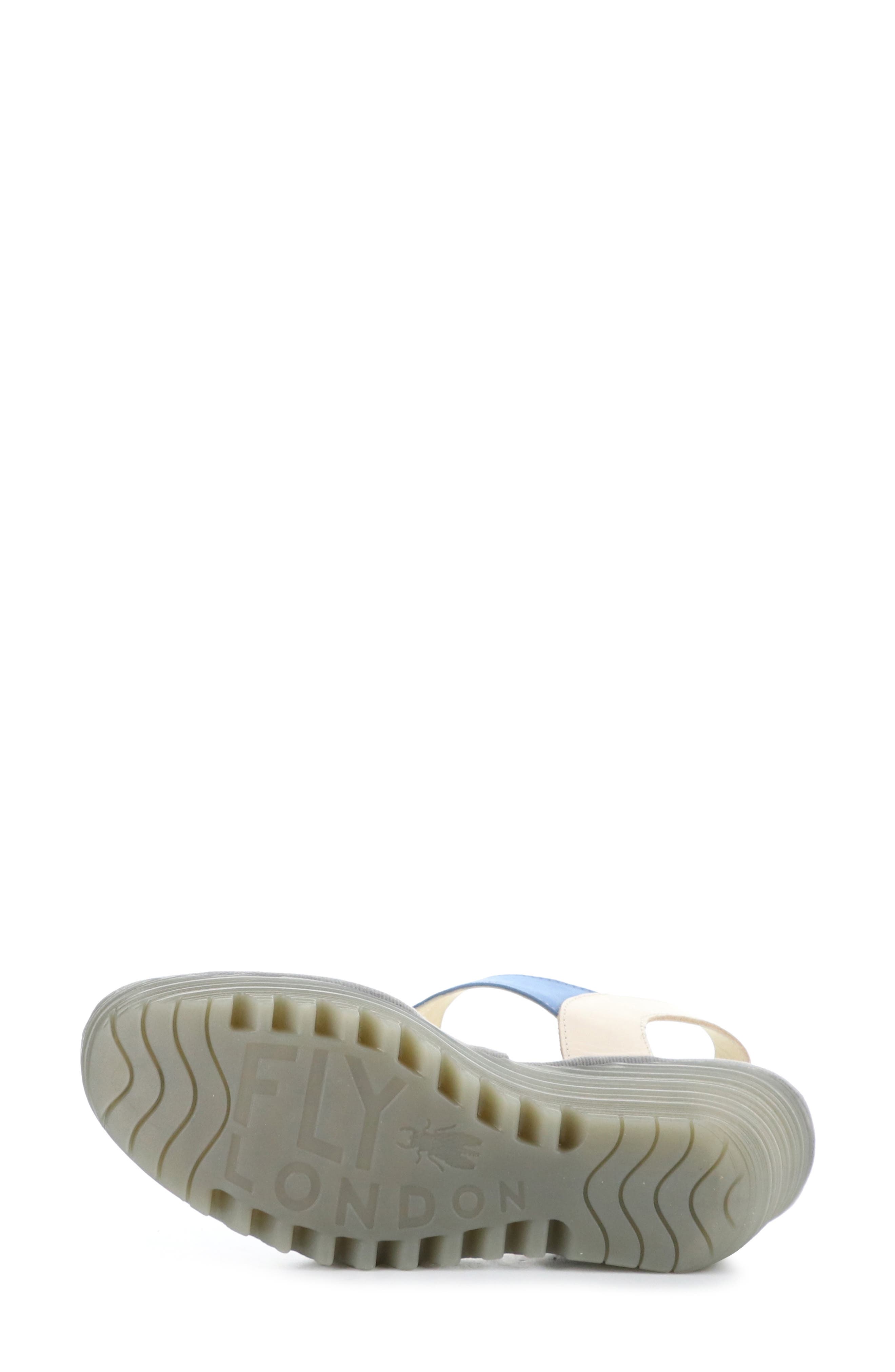 Fly London Yox Slingback Platform Wedge Sandal, Alternate, color, Blue/ Natural Cupido