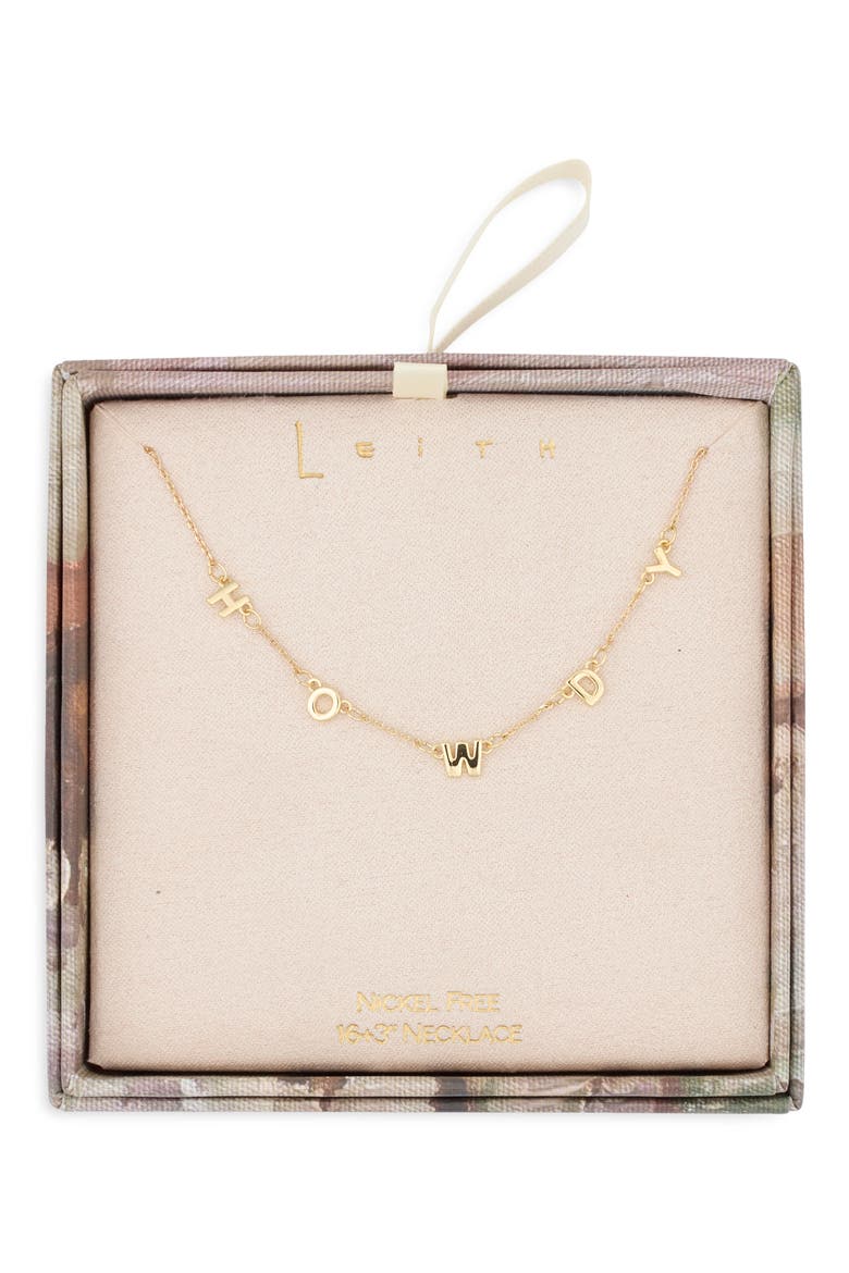Howdy Chain Necklace, Main, color, GOLD