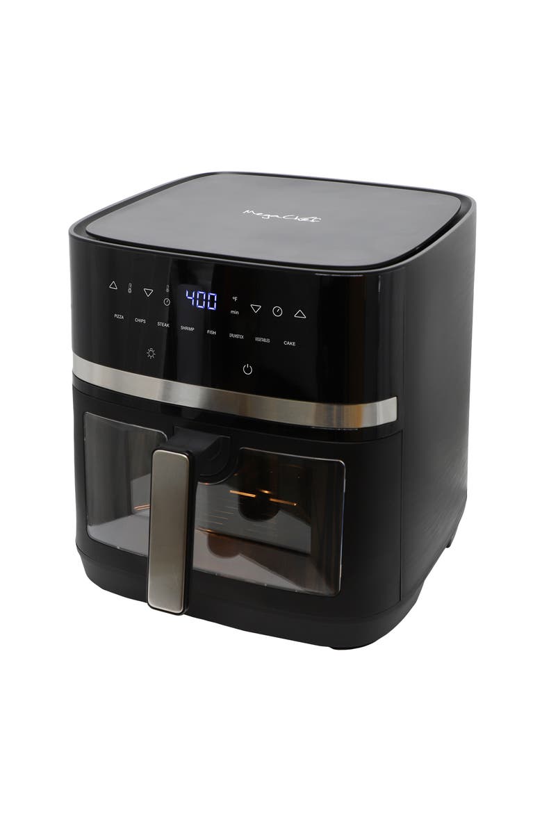 8.5 Quart Digital Electric Air Fryer with Transparent Window in Black, Alternate, color, Black
