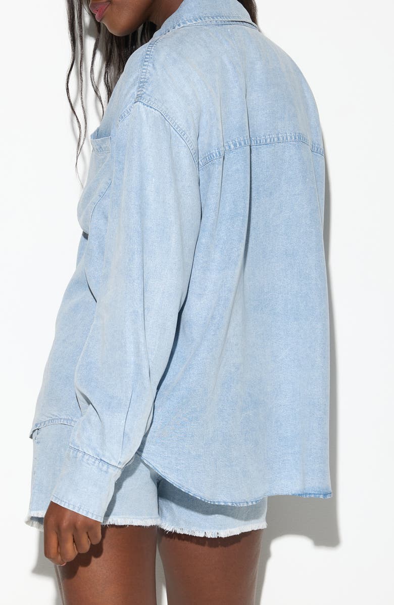 Spiritual Gangster Beaudry Oversize Chambray Button-Up Shirt, Alternate, color, Sunbleache