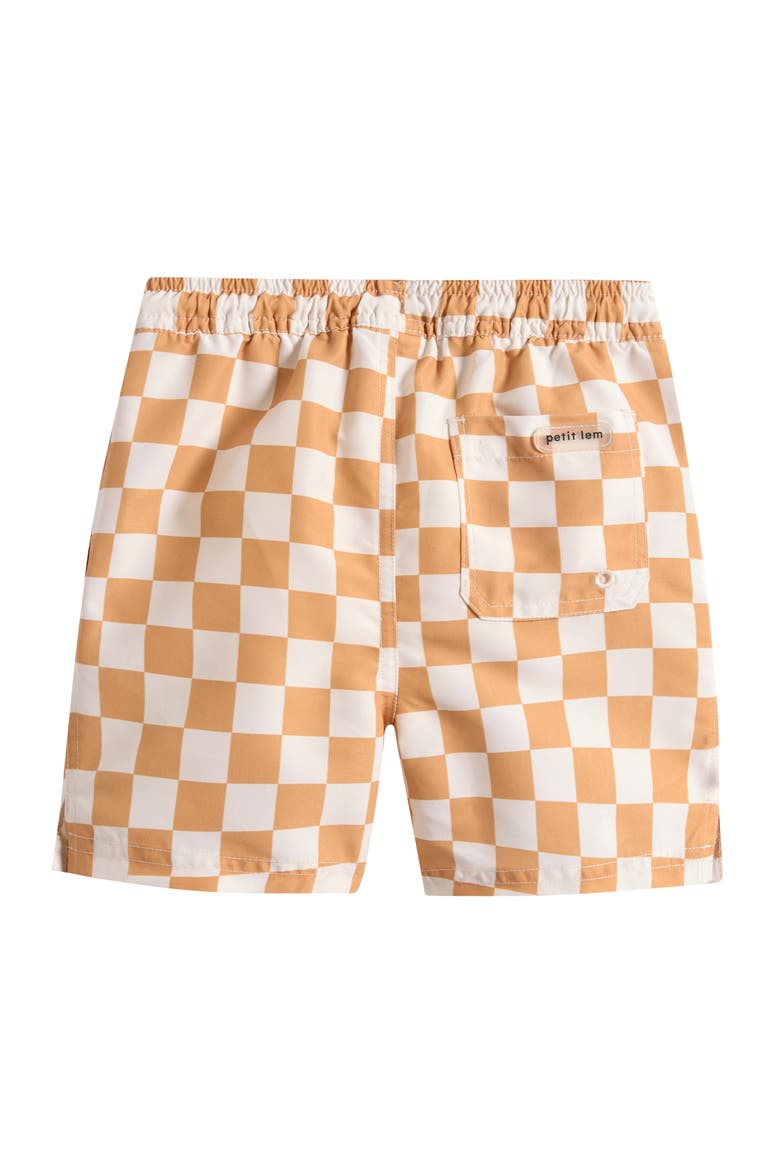 Checkerboard Swim Trunks, Alternate, color, YELLOW