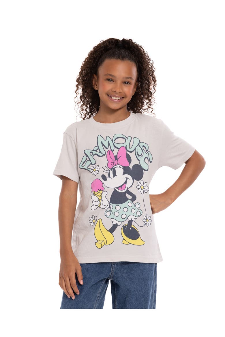 Mickey Mouse & Friends Short Sleeve T-Shirt, Alternate, color, Minnie Blue Solid