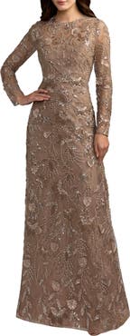 Mac Duggal Embellished Floral Lace Gown