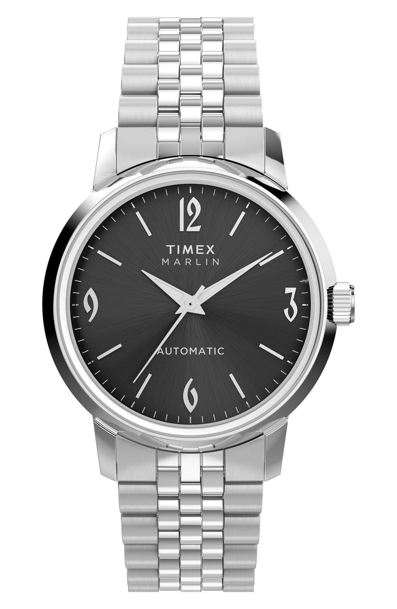 Timex<sup>®</sup> Marlin Automatic Bracelet Watch, 40mm, Main, color, Silver
