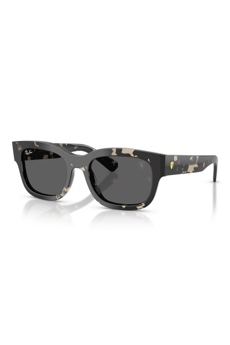 53mm Ferrari Square Sunglasses, Alternate, color, HAVANA GREY / DARK GREY
