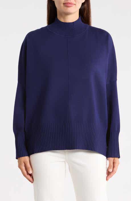 Boxy Mock Neck Sweater