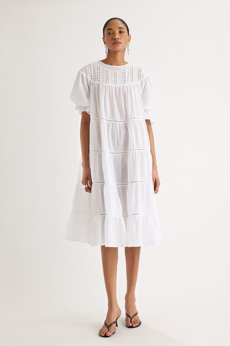 Aurora Dress, Alternate, color, White