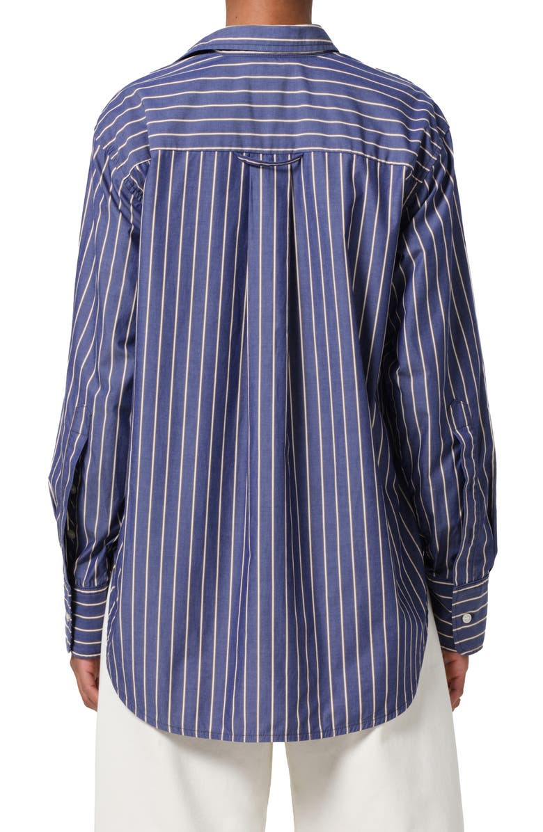 Citizens of Humanity Shay Stripe High-Low Button-Up Shirt, Alternate, color,