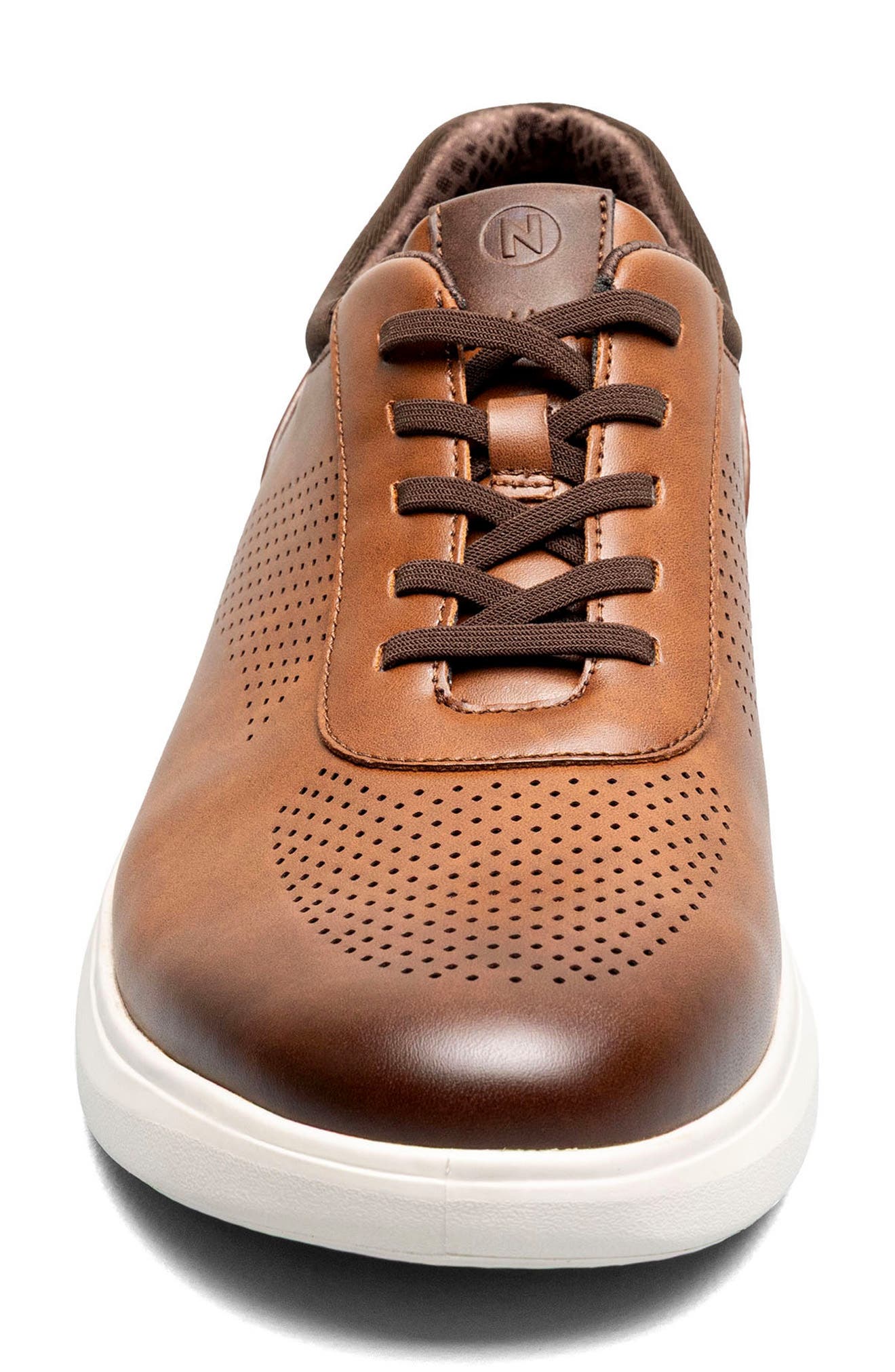Ponte Perforated Sneaker, Alternate, color, COGNAC MULTI