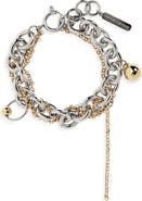 Justine Clenquet Lewis Two-Tone Chain Charm Bracelet