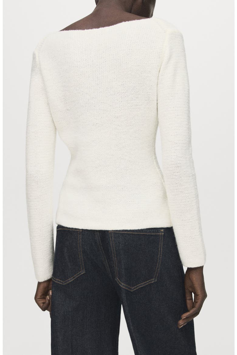 Sweater with Seam Details, Alternate, color, ECRU