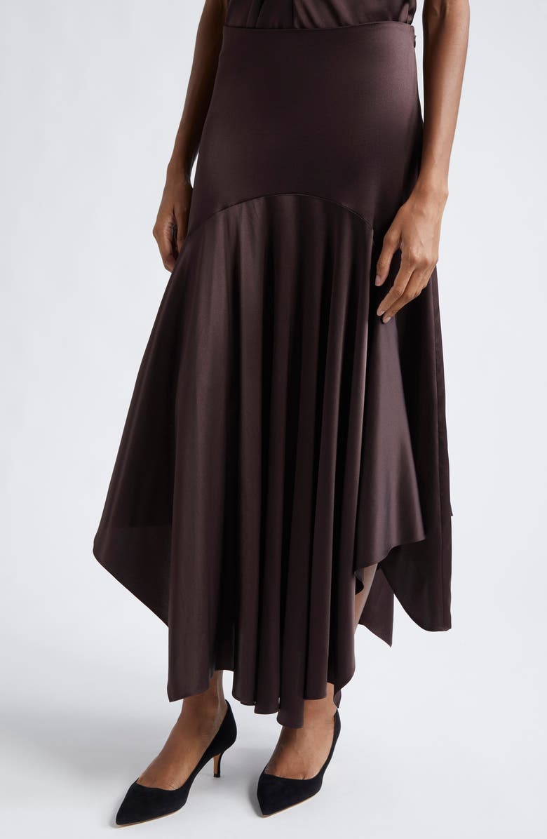 Veronica Beard Medina Silk Blend Handkerchief Hem Skirt, Alternate, color, 