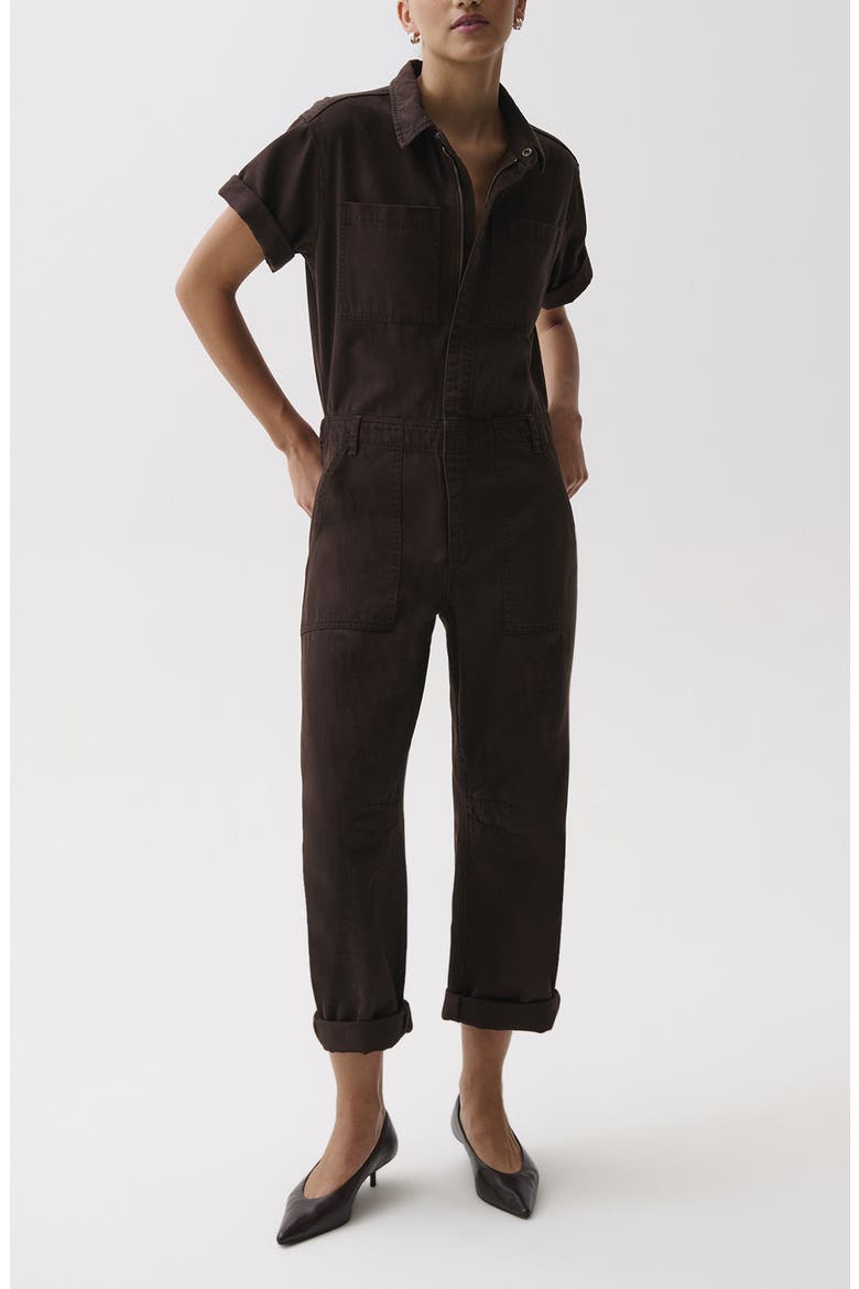 Cruz Cotton Jumpsuit, Main, color, MOCHA