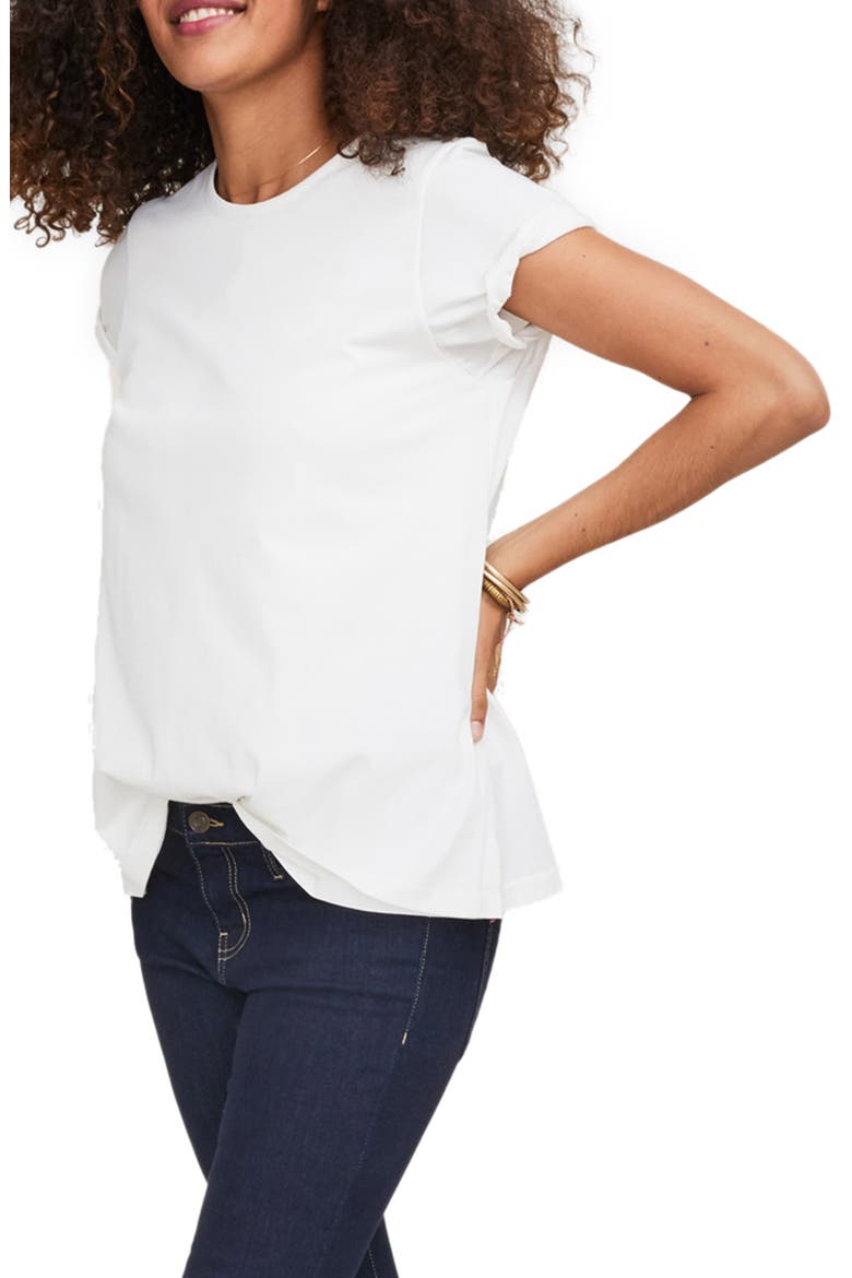 The Luxe Nursing Tee, Main, color, WHITE
