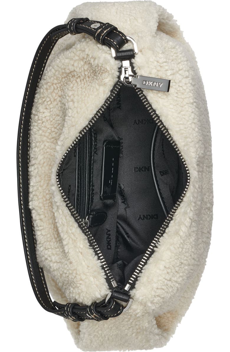 DKNY Remy Shearling Top-Zip Shoulder Bag, Alternate, color,