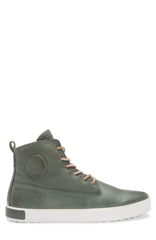 Blackstone Padded Genuine Shearling Lined High Top Sneaker In Green