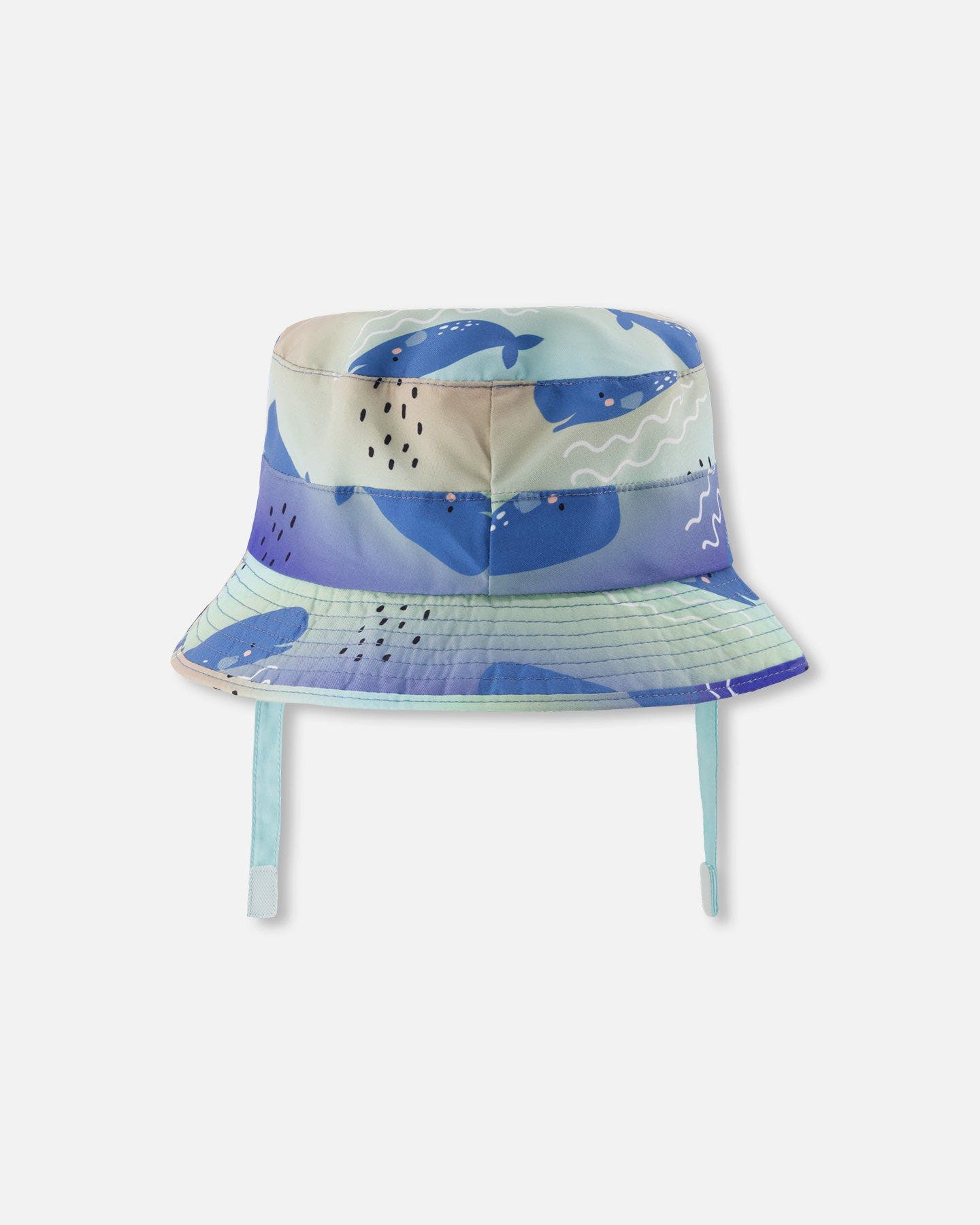 Deux par Deux Recycled Polyester Blue Whale Print Beach Hat | Nordstrom