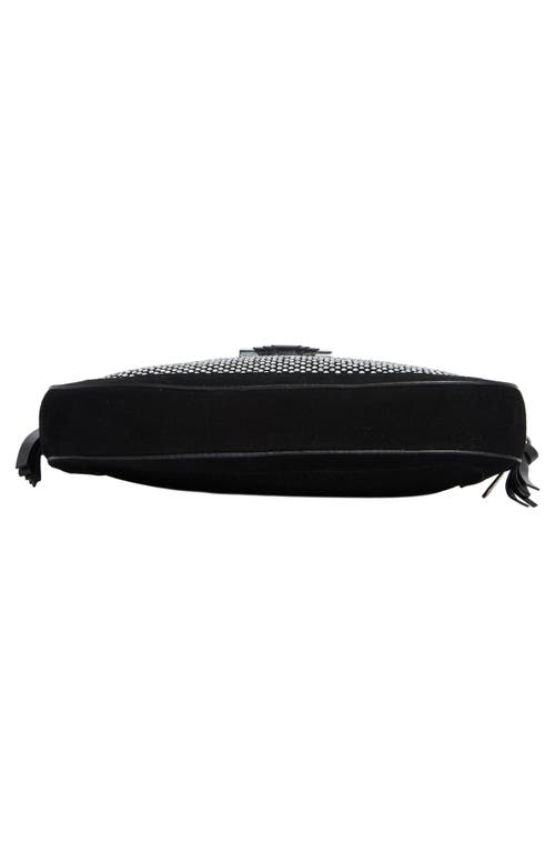 Isabel Marant Vigo Studded Suede Shoulder Bag In Black