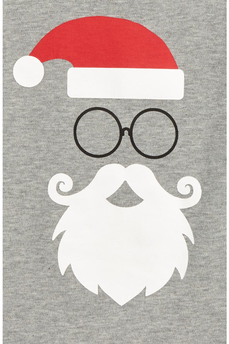 Fitted Two-Piece Pajamas, Alternate, color, GREY MEDIUM HEATHER SANTA