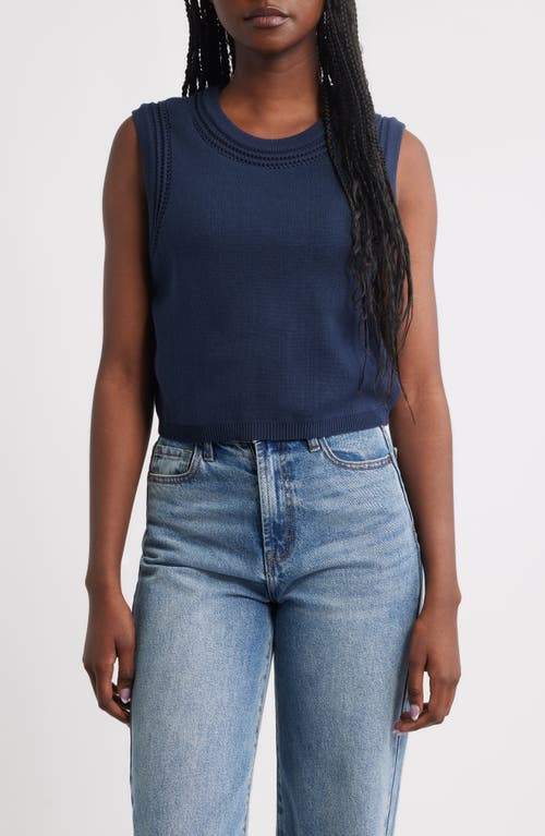 Cleobella Jade Open Stitch Sweater Tank In Blue