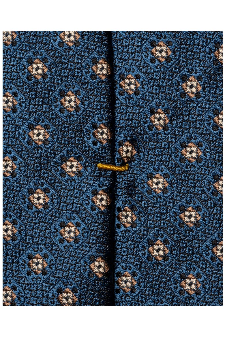 Medallion Silk Tie, Alternate, color, DARK BLUE