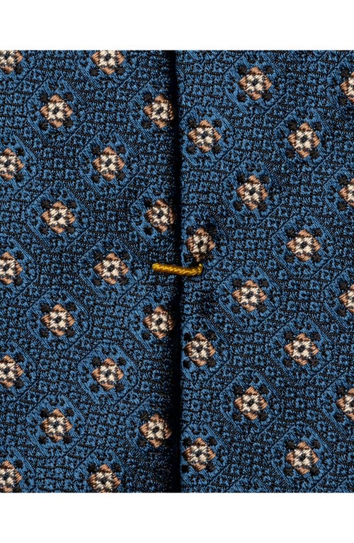 Eton Medallion Silk Tie In Blue
