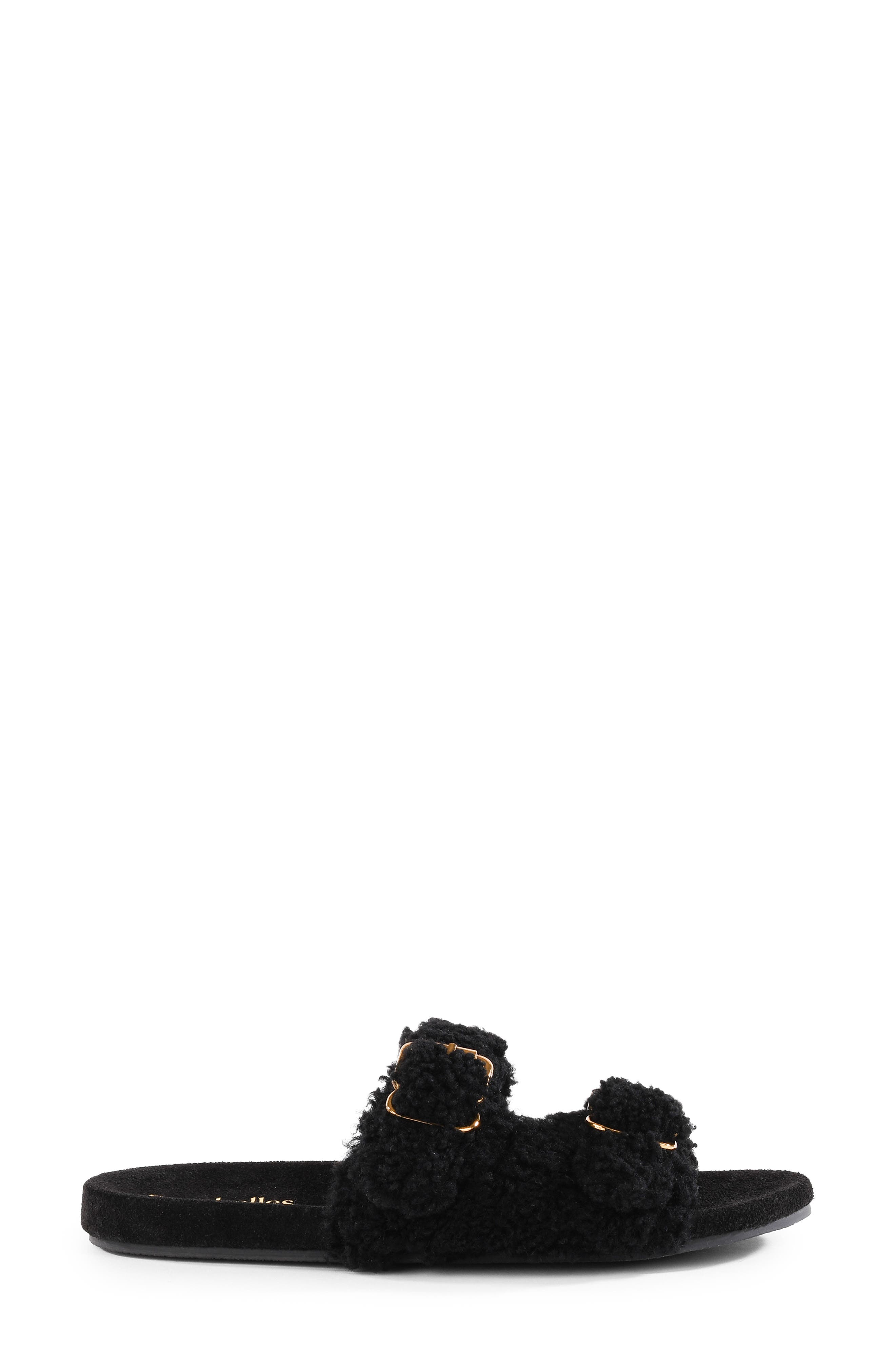 Slumber Party Slide Sandal, Alternate, color, BLACK