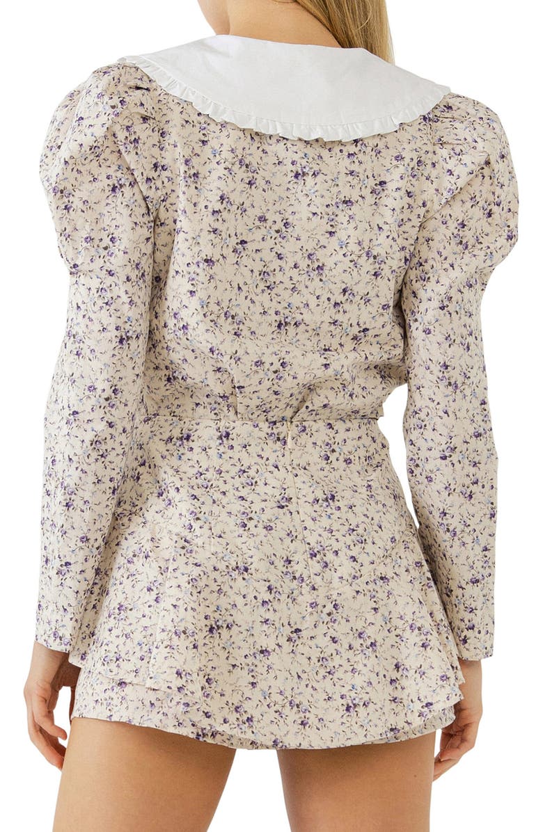 English Factory Floral Print Puff Sleeve Blouse, Alternate, color, 