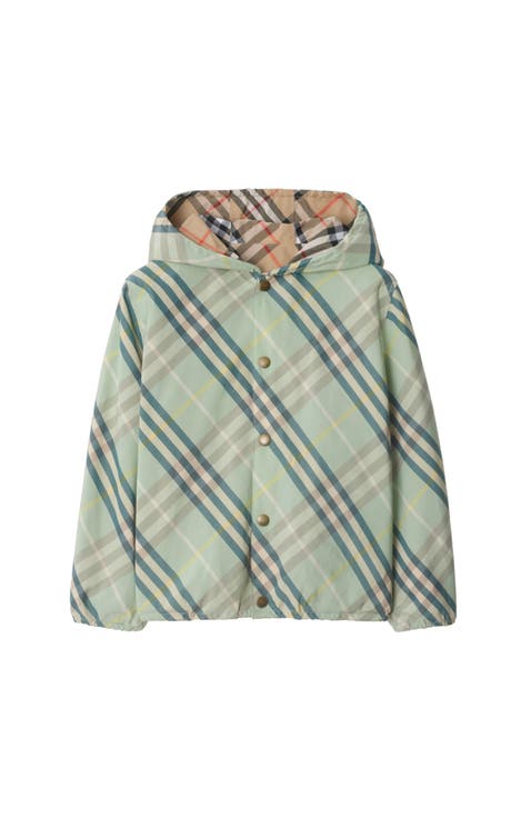 Reversible Check Cotton Blend Jacket